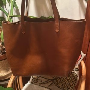 Madewell Large The Transport Brown Leather Tote Shoulder Bag Handbag